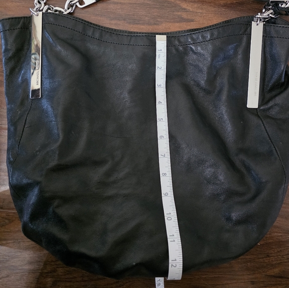 Michael Kors Black Shoulder Bag with Silver Accents - Picture 9 of 11